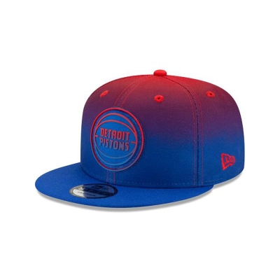 Blue Detroit Pistons Hat - New Era NBA Back Half 9FIFTY Snapback Caps USA4058192